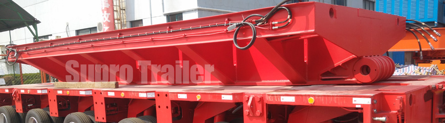 Spacer with Goldhofer hydraulic modular trailer