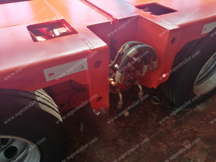 Combination accessories of the hydraulic modular trailer